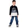 Organic Cotton Jersey Hooded Raglan Sleeve Tee, Black - Shirts - 2