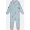 Organic Cotton Interlock One-Piece Pajama, Blue Dog Print - Pajamas - 3