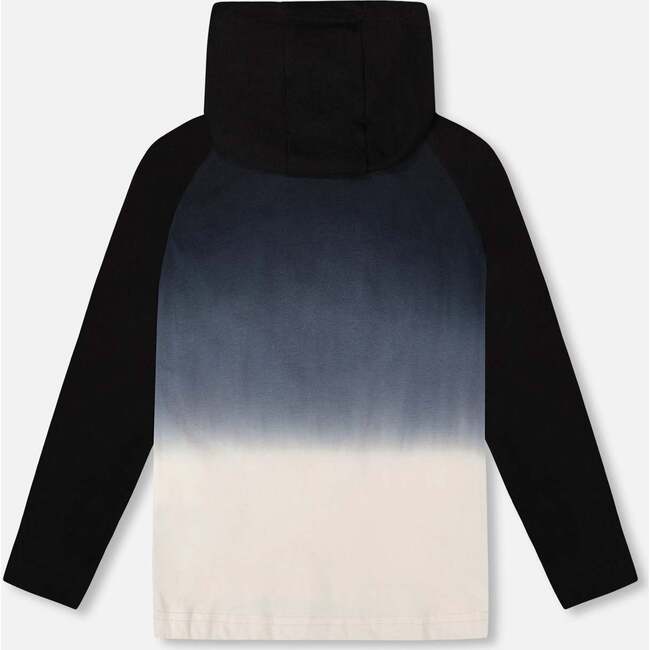 Organic Cotton Jersey Hooded Raglan Sleeve Tee, Black - Shirts - 3