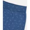Organic Cotton Evolutive Pants Blue Printed Leaves, Blue Leaf Print - Pants - 3