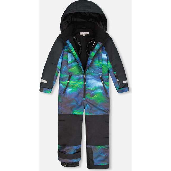 One-Piece Teknik Snowsuit, Aurora Borealis - Snowsuits - 5