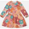 Organic Cotton Dress With, Coral Flowers - Dresses - 1 - thumbnail