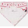 Organic Cotton Christmas Bandana for Dogs Red and White Fairisle, Red & White Fairisle - Scarves - 2