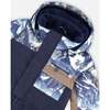 One-Piece Play Snowsuit with Mountains Print, Navy Blue - Snowsuits - 4