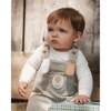 Onesie and Stretchy Corduroy Overalls Set, Jade Green - Mixed Apparel Set - 2