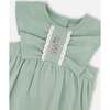 Organic Cotton Bodysuit and Sleeveless Overalls Set, Jade Green - Mixed Apparel Set - 4