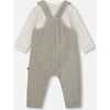 Onesie and Stretchy Corduroy Overalls Set, Jade Green - Mixed Apparel Set - 3