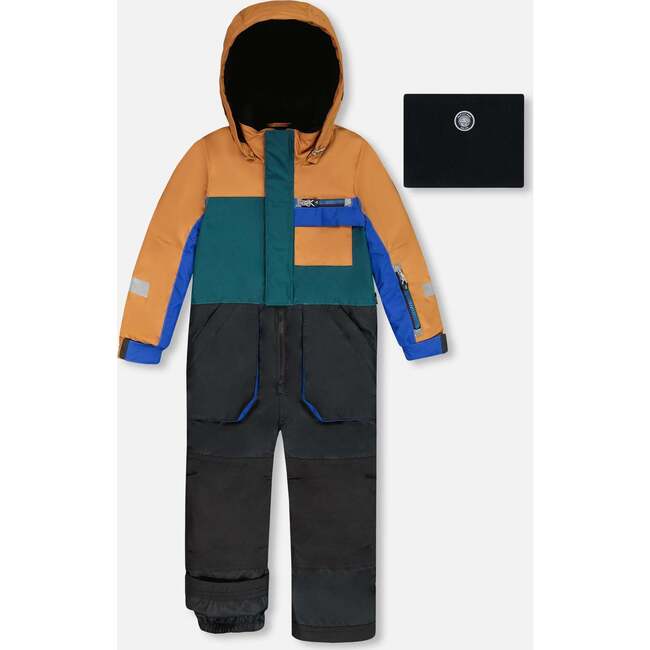 One-Piece Play Snowsuit Colorblocked And, Black