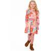 Organic Cotton Dress With, Coral Flowers - Dresses - 2