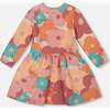 Organic Cotton Dress With, Coral Flowers - Dresses - 3