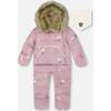 One-Piece Baby Snug Snowsuit Designed for Car Seat, Purple Bear Print - Snowsuits - 1 - thumbnail