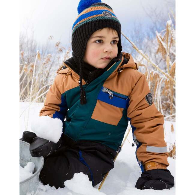 One-Piece Play Snowsuit Colorblocked And, Black - Snowsuits - 2