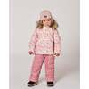 One-Piece Baby Snug Snowsuit Designed for Car Seat, Pink Mini Flowers - Snowsuits - 2
