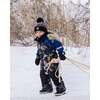 One-Piece Play Snowsuit, Black Dinosaur Print - Snowsuits - 3