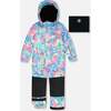 One-Piece Play Snowsuit, Rainbow Heart Print - Snowsuits - 1 - thumbnail