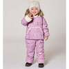One-Piece Baby Snug Snowsuit Designed for Car Seat, Purple Bear Print - Snowsuits - 2
