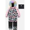 One-Piece Play Snowsuit, Smiley Face Girl - Snowsuits - 1 - thumbnail