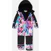 One-Piece Play Snowsuit, Black Butterfly Print - Snowsuits - 3