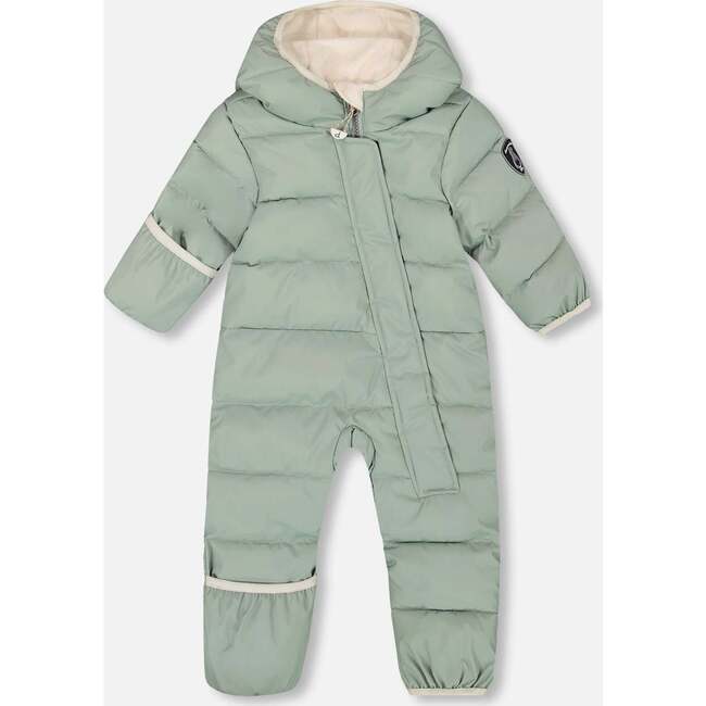 One-Piece Baby Cloud Compressible Snowsuit Designed for Car Seat, Sage Green