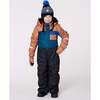 One-Piece Play Snowsuit Colorblocked And, Black - Snowsuits - 4