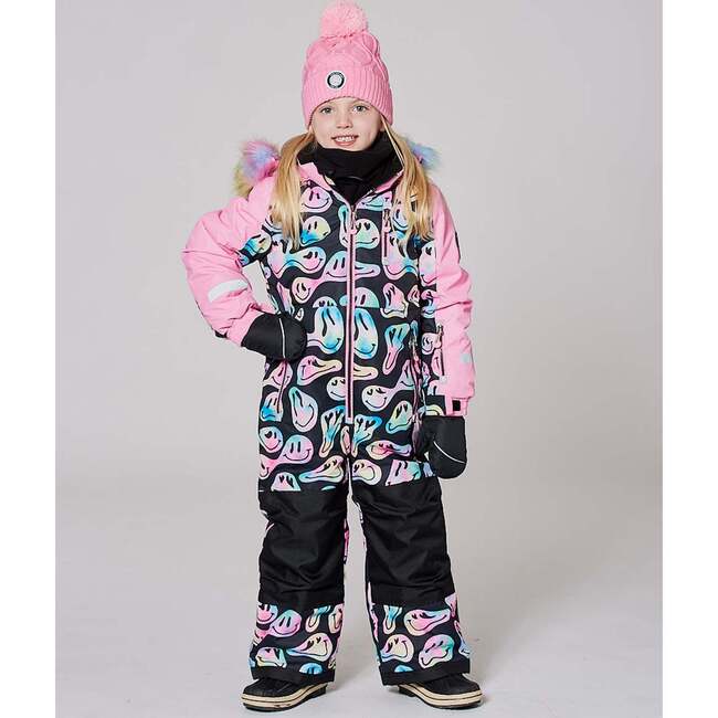 One-Piece Play Snowsuit, Smiley Face Girl - Snowsuits - 2