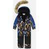 One-Piece Play Snowsuit, Black Dinosaur Print - Snowsuits - 5