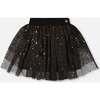 Multi Layer Glittering Mesh Skirt, Black - Skirts - 1 - thumbnail