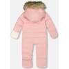 One-Piece Baby Snug Snowsuit Designed for Car Seat, Pink - Snowsuits - 4