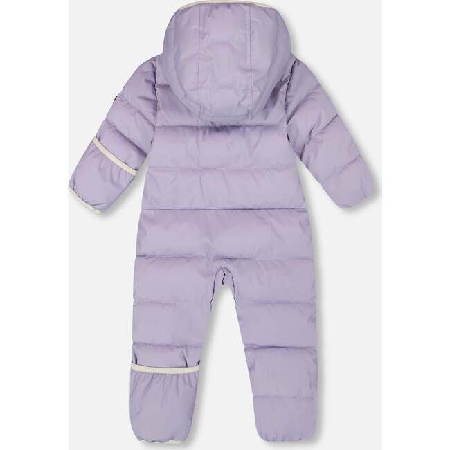 One-Piece Baby Cloud Compressible Snowsuit Designed for Car Seat, Purple Gray - Snowsuits - 3