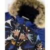 One-Piece Play Snowsuit, Black Dinosaur Print - Snowsuits - 6