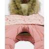 One-Piece Baby Snug Snowsuit Designed for Car Seat, Pink Mini Flowers - Snowsuits - 6