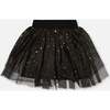 Multi Layer Glittering Mesh Skirt, Black - Skirts - 2