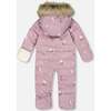 One-Piece Baby Snug Snowsuit Designed for Car Seat, Purple Bear Print - Snowsuits - 4