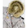 One-Piece Baby Snug Snowsuit Designed for Car Seat, Gray Bear Print - Snowsuits - 5