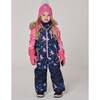One-Piece Play Snowsuit, Navy Unicorn Print - Snowsuits - 2