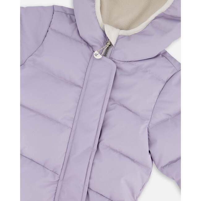 One-Piece Baby Cloud Compressible Snowsuit Designed for Car Seat, Purple Gray - Snowsuits - 4