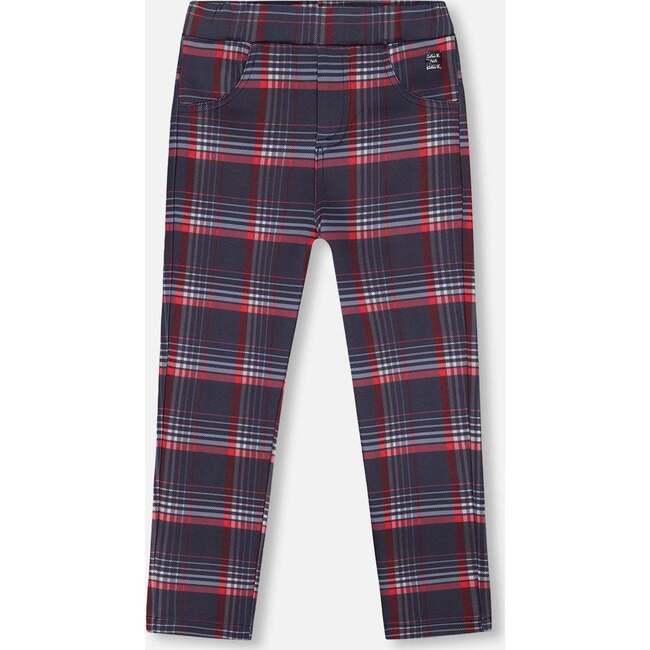 Milano Treggings Red and Navy Plaid, Red & Navy Plaid