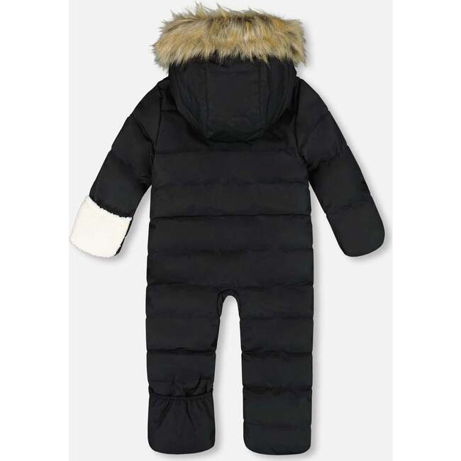 One-Piece Baby Snug Snowsuit Designed for Car Seat, Black - Snowsuits - 3