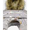 One-Piece Baby Snug Snowsuit Designed for Car Seat, Gray Bear Print - Snowsuits - 6