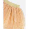 Multi Layer Glittering Mesh Skirt, Beige - Skirts - 3
