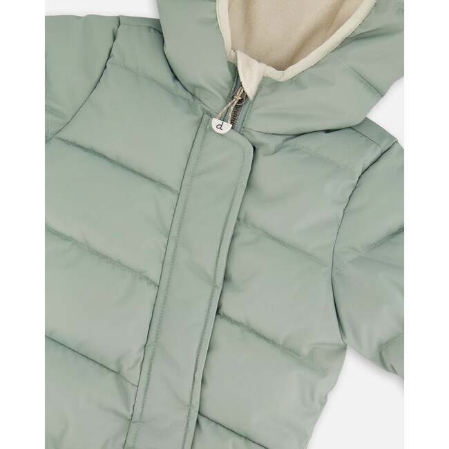 One-Piece Baby Cloud Compressible Snowsuit Designed for Car Seat, Sage Green - Snowsuits - 4
