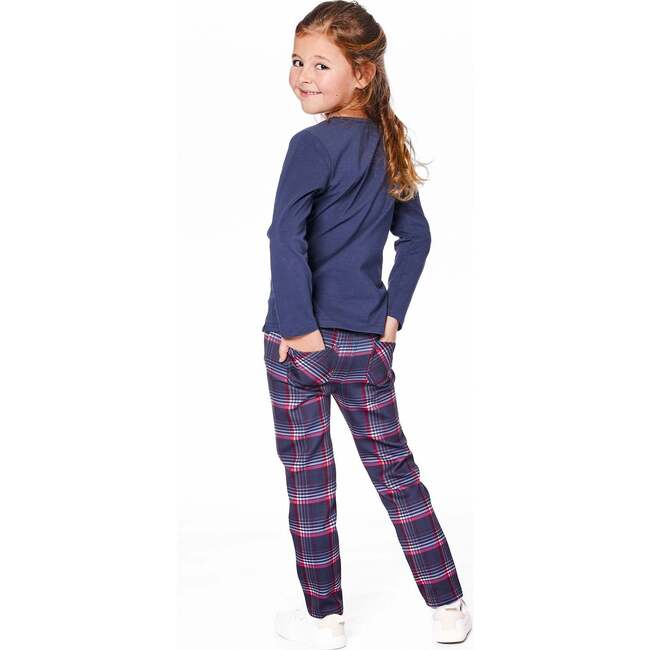 Milano Treggings Red and Navy Plaid, Red & Navy Plaid - Leggings - 2