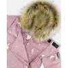 One-Piece Baby Snug Snowsuit Designed for Car Seat, Purple Bear Print - Snowsuits - 5