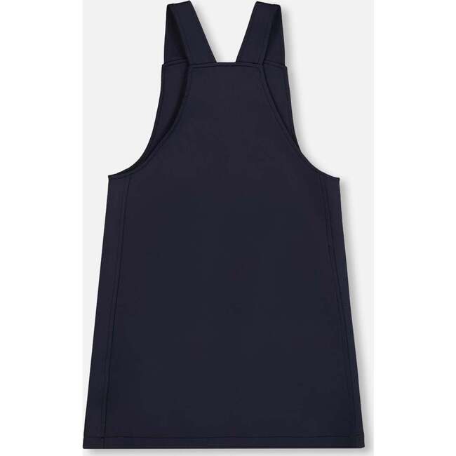 Milano Jumper Dress Navy Blue with Buckle Detail, Navy Blue - Dresses - 3
