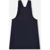 Milano Jumper Dress Navy Blue with Buckle Detail, Navy Blue - Dresses - 3