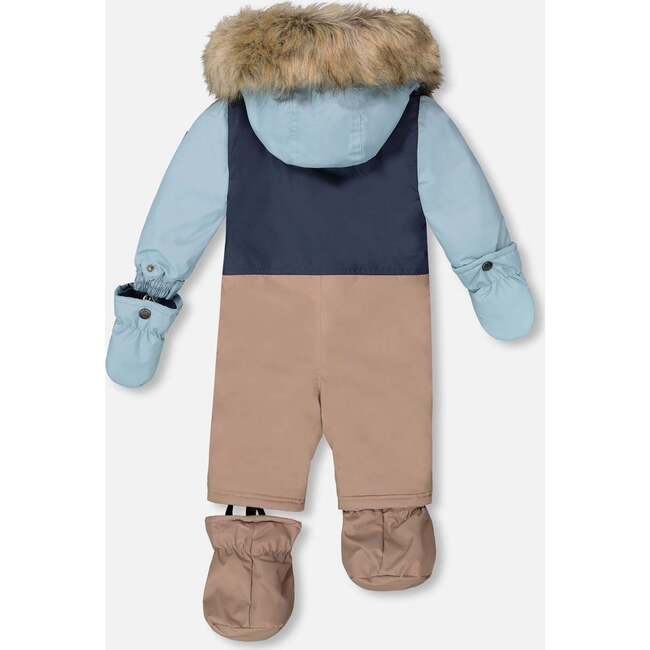 One-Piece Baby Play Snowsuit Designed for Car Seat, Taupe - Snowsuits - 4