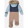One-Piece Baby Play Snowsuit Designed for Car Seat, Taupe - Snowsuits - 4