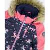 One-Piece Play Snowsuit, Navy Unicorn Print - Snowsuits - 4