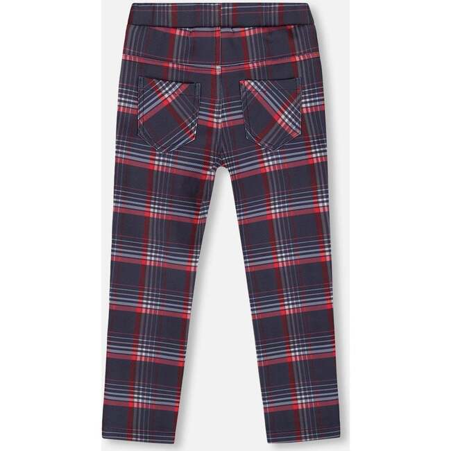 Milano Treggings Red and Navy Plaid, Red & Navy Plaid - Leggings - 3