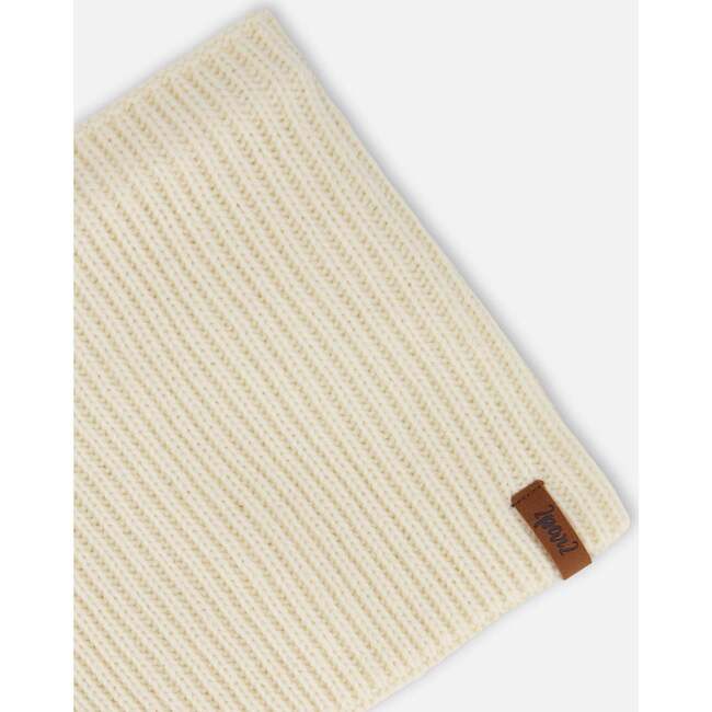 Mid-Season Knit Neck Warmer, Off-White - Scarves - 3